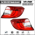 Set of 2 LED Red/Clear Tail Lights for Honda Accord (2018–2022)
