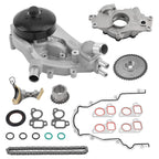Timing Chain Kit with Cover, Oil & Water Pump for Cadillac GMC Chevrolet 5.3-6.2L