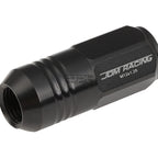 20 PCS Closed End M12x1.25 50mm Tall Black Aluminum Lug Nuts + Adapter