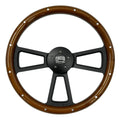 Steering Wheel Wrap Replacement for Peterbilt Kenworth 18 Inch Dark Wood