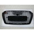 Honeycomb Mesh Grille for Audi A4/S4 B9 (2017–2018) Black Quattro Style