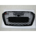 Honeycomb Mesh Grille for Audi A4/S4 B9 (2017–2018) Black Quattro Style