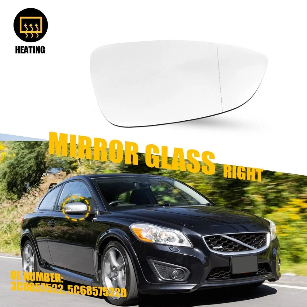 Heated Mirror Glass with Backing Plate for Volkswagen CC (2009–2017)