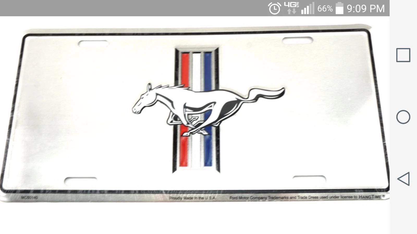 Aluminum License Plate Tag for Ford Mustang (1994–2004) - Pony GT Cobra Shelby