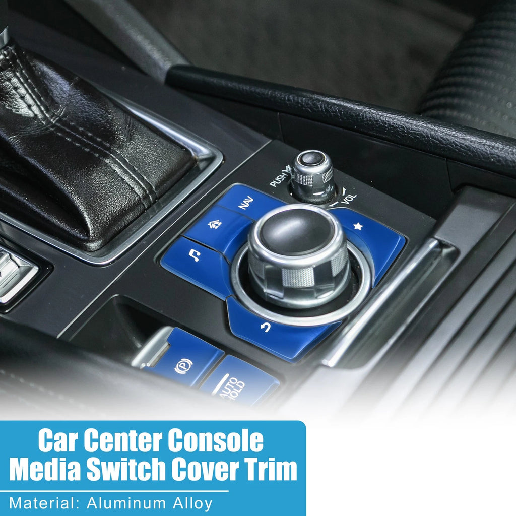 7pcs Center Console Media Panel Handbrake Cover Trim for Mazda CX-5 (2012–2017)