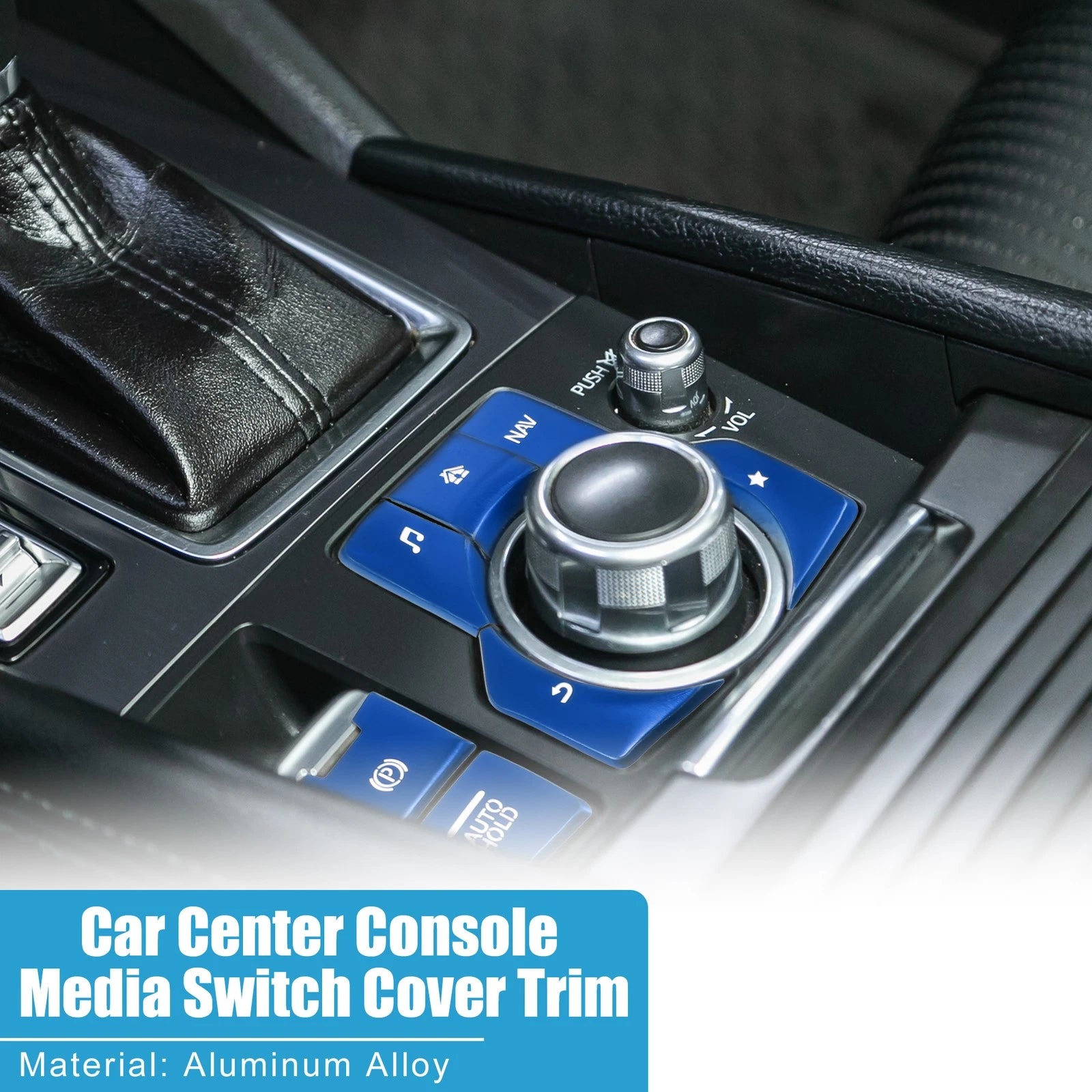 7pcs Center Console Media Panel Handbrake Cover Trim for Mazda CX-5 (2012–2017)