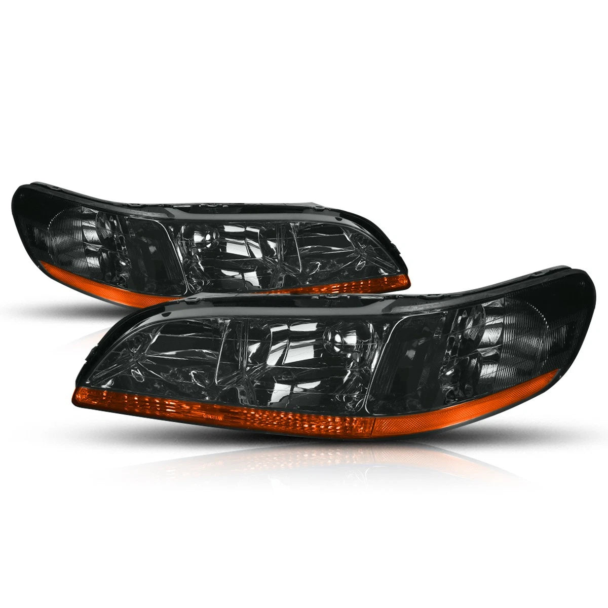 Smoked Housing Headlights & Amber Side Corner Lamps for Honda Accord (1998–2002)