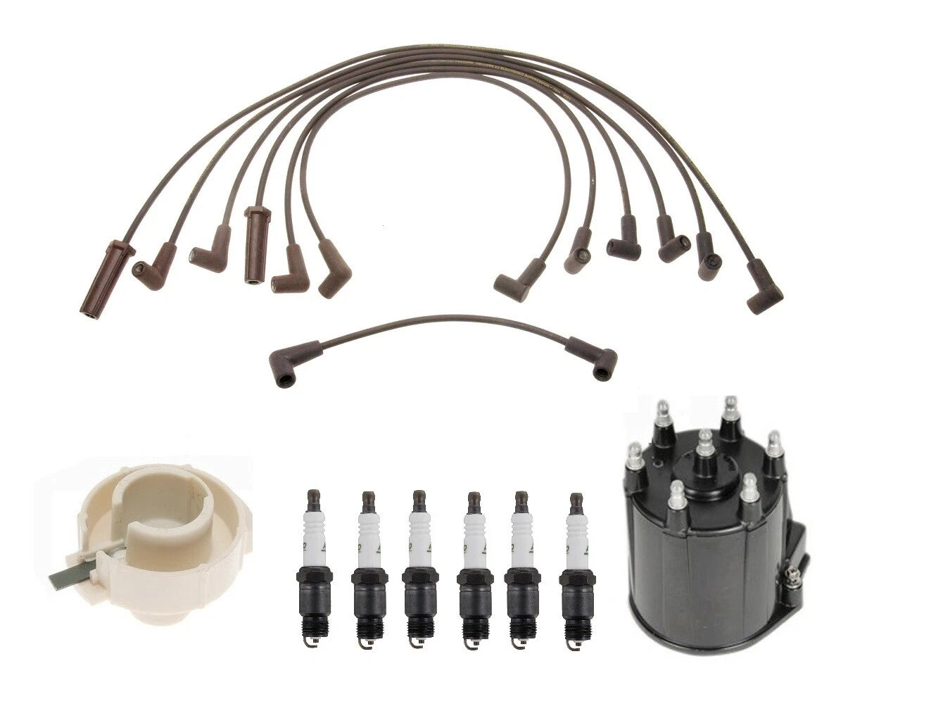 ACDelco Ignition Kit for Chevy GMC 4.3 V6 (1996–2002) - Rotor, Cap, Wires, Plugs