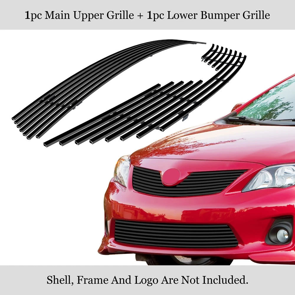 Stainless Steel Black Billet Grille Insert for Toyota Corolla (2011-2013)