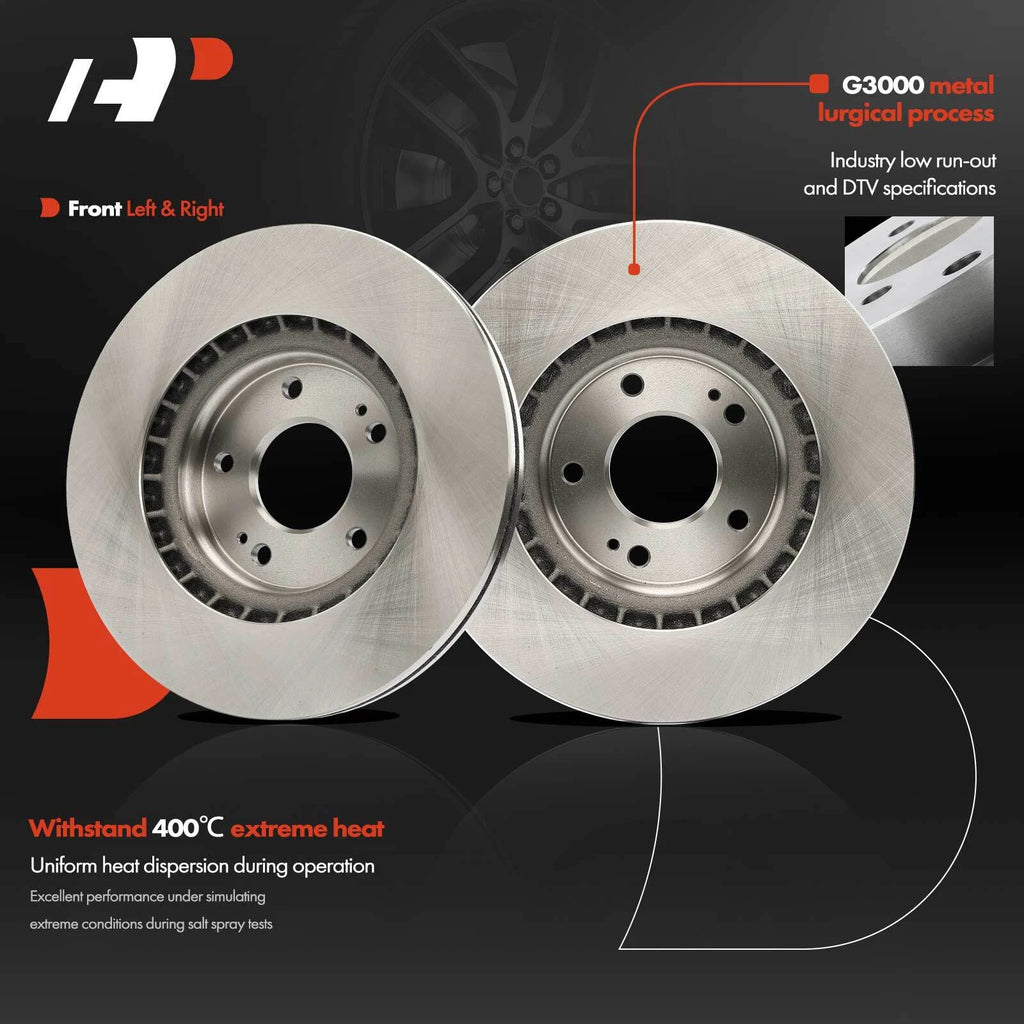 Front Disc Brake Rotors & Ceramic Pads for Hyundai Elantra (2017–2020)