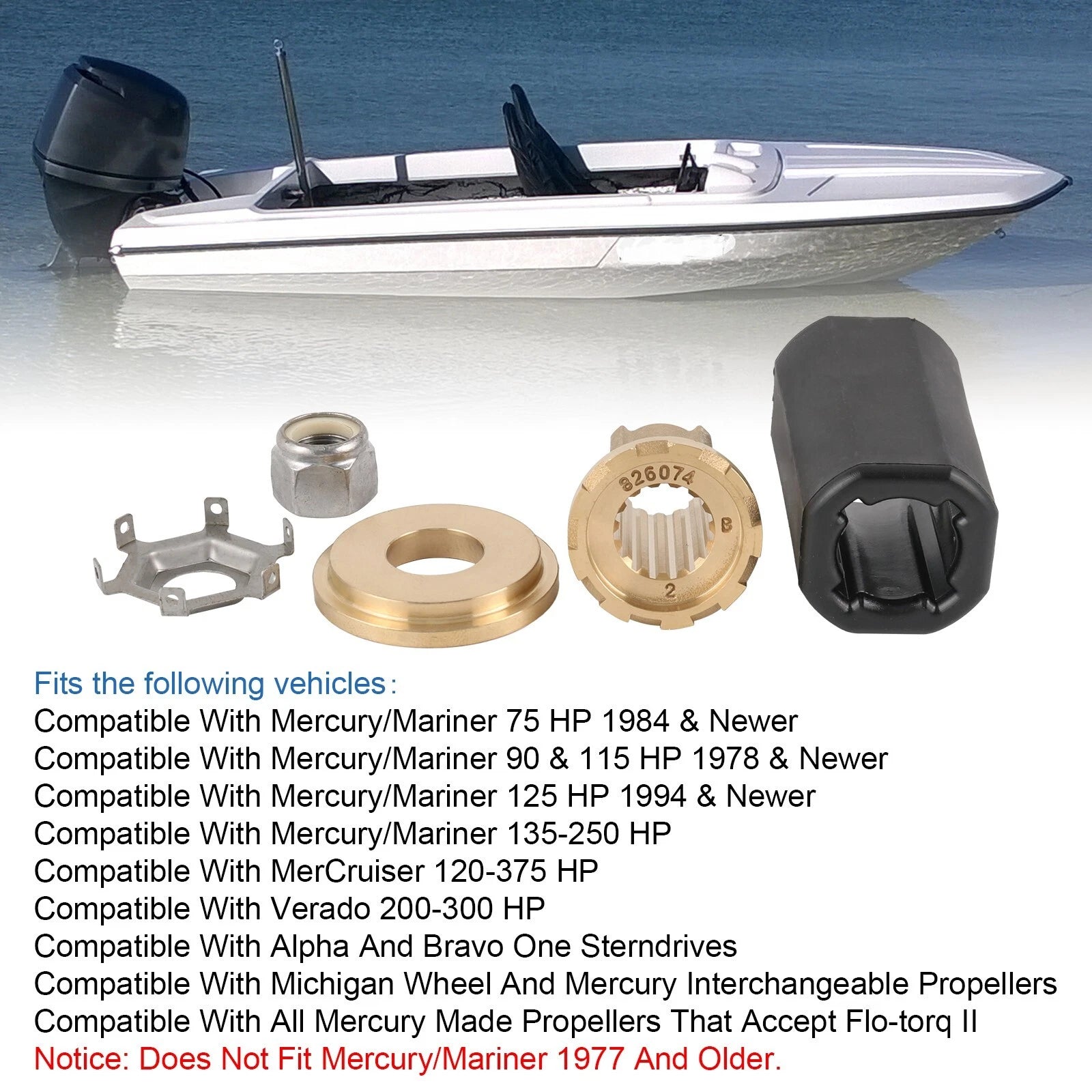 Propeller Hub Kit for Mercury MerCruiser Alpha (Fits Various Models)