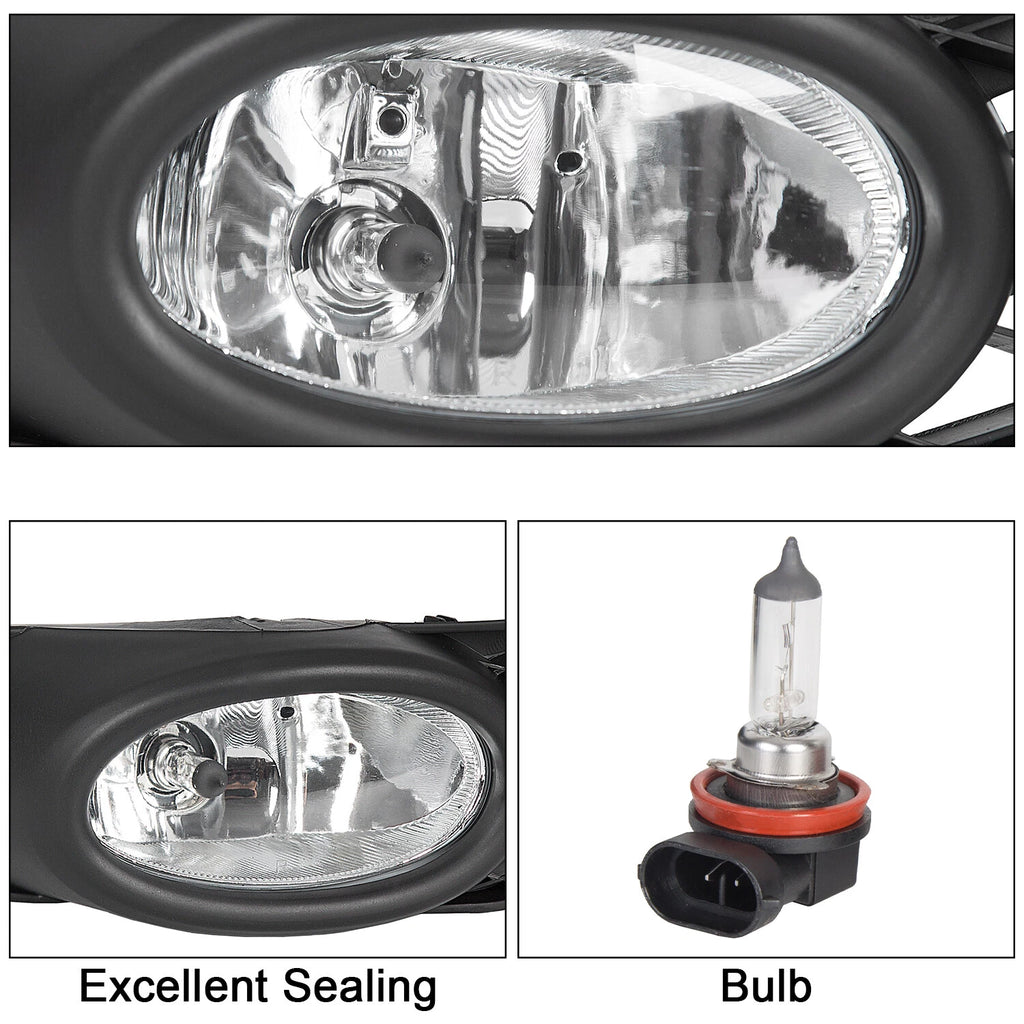 Pair Front Bumper Fog Lights for Honda Civic Sedan (2009–2011)