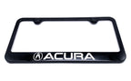 License Plate Frame Black Plastic with White Acura Logo for Acura (2000–2024)