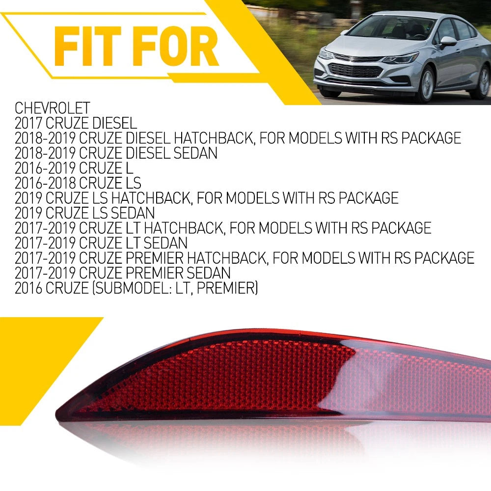 Rear Bumper Reflector Left for Chevrolet Cruze (2016-2019)