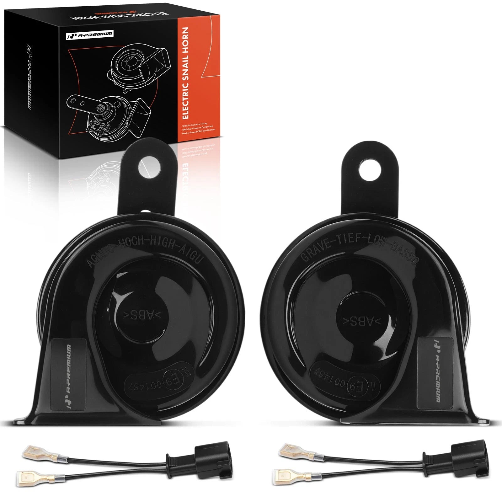 2X Snail Horn for Ford Edge, Kuga, Mondeo, Mustang, Focus, Fiesta, Maverick
