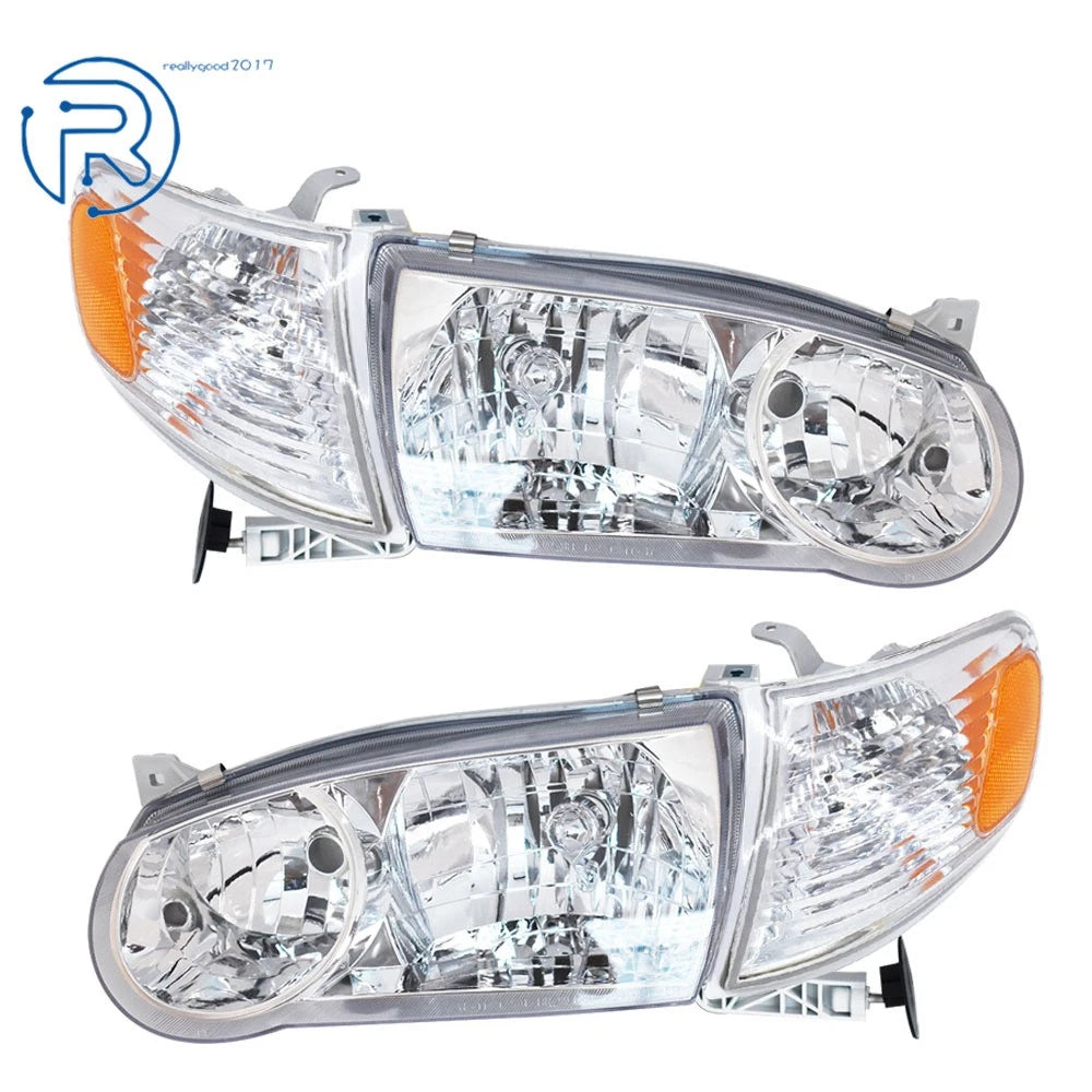 Halogen Headlights with Corner Signal for Toyota Corolla (2001-2002)