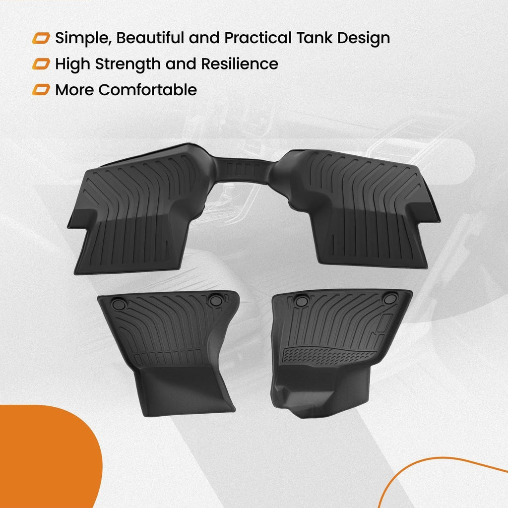 Set of 4 Black TPE Rubber Carpet Floor Mats for Audi Q5/SQ5 (2009–2017)