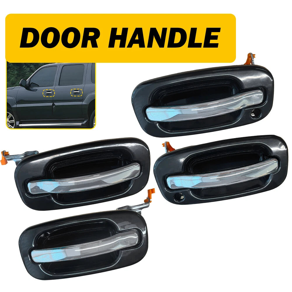 Set of 4 Outer Exterior Door Handles for Chevy Silverado Tahoe (1999–2006)