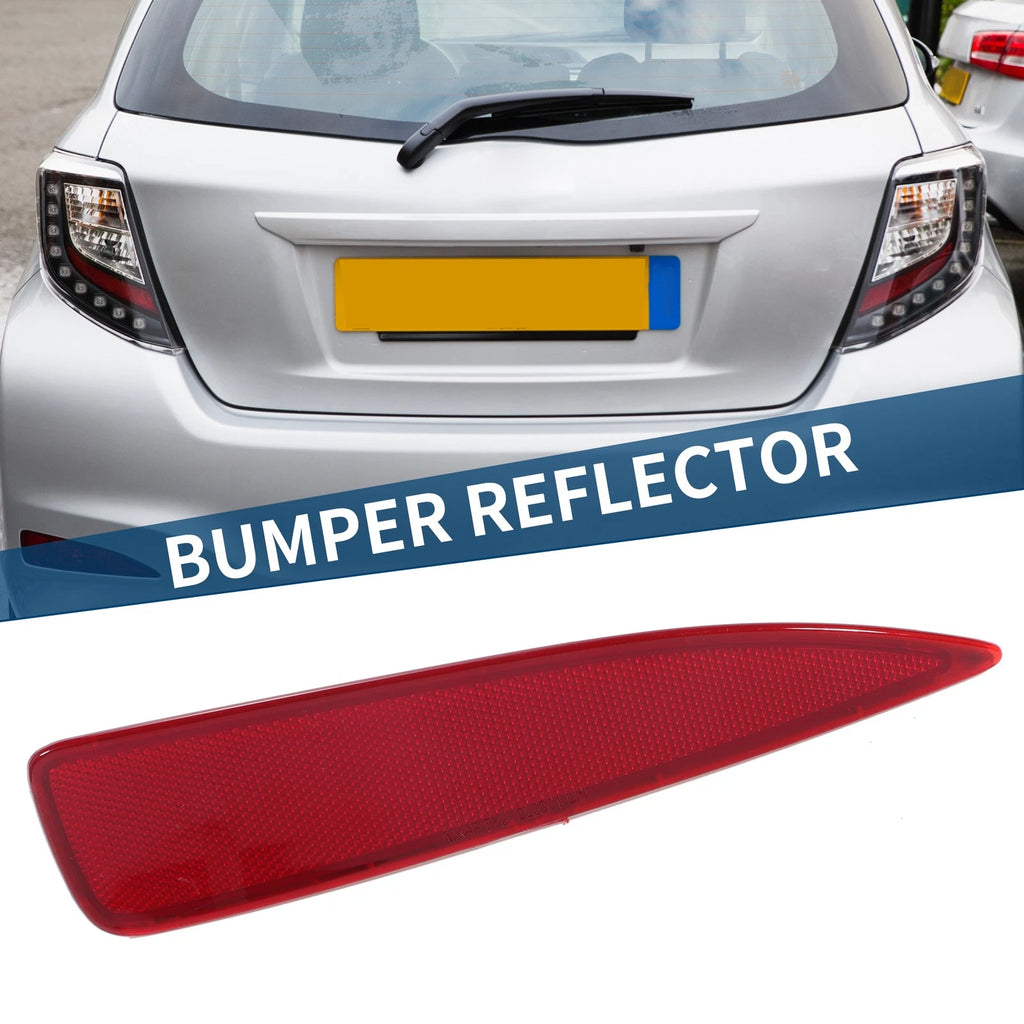 Rear Left Bumper Reflector for Toyota Yaris (2012–2014) Red