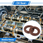 Set of 2 Oil Seal Rotary Shaft Seal FKM Rubber 38x62x10mm