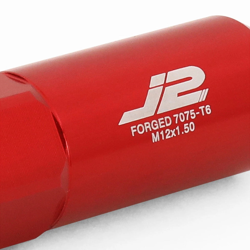 20 Pcs J2 M12x1.5 Spiky Cap Lug Nuts w/Adapter for Universal Fit (RHD)