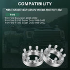 2X 1.5" Wheel Spacers 8x170 for Ford F-250 F-350 Super Duty (1999–2002) 14x2 Stud