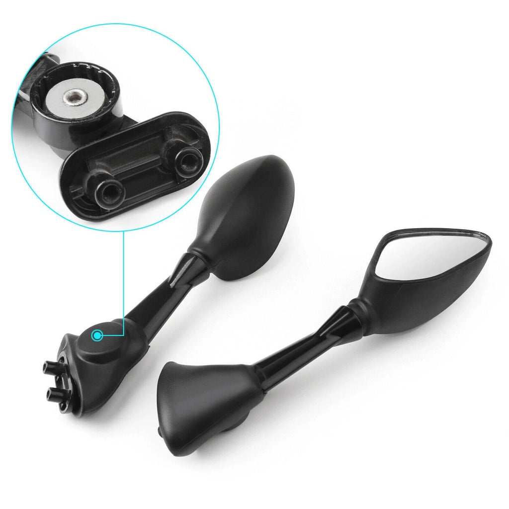 Black Pair Rear View Mirrors for BMW S1000RR (2010–2014)
