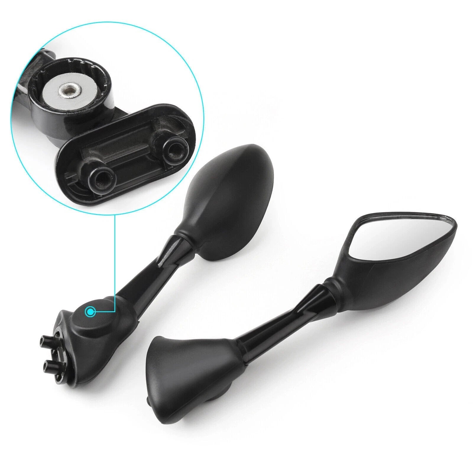 Black Pair Rear View Mirrors for BMW S1000RR (2010–2014)