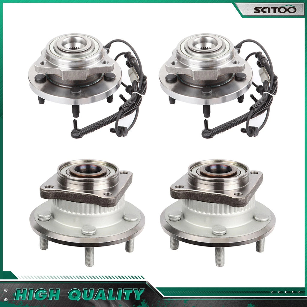 Set of 4 Wheel Bearing Hubs for Jeep Grand Cherokee (2005–2010)