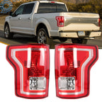 Tail Light Brake Lamp Set for Ford F-150 (2015–2017) Halogen Driver+Passenger