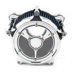Air Cleaner Intake Filter for Harley Dyna Softail Touring Glide (Chrome)