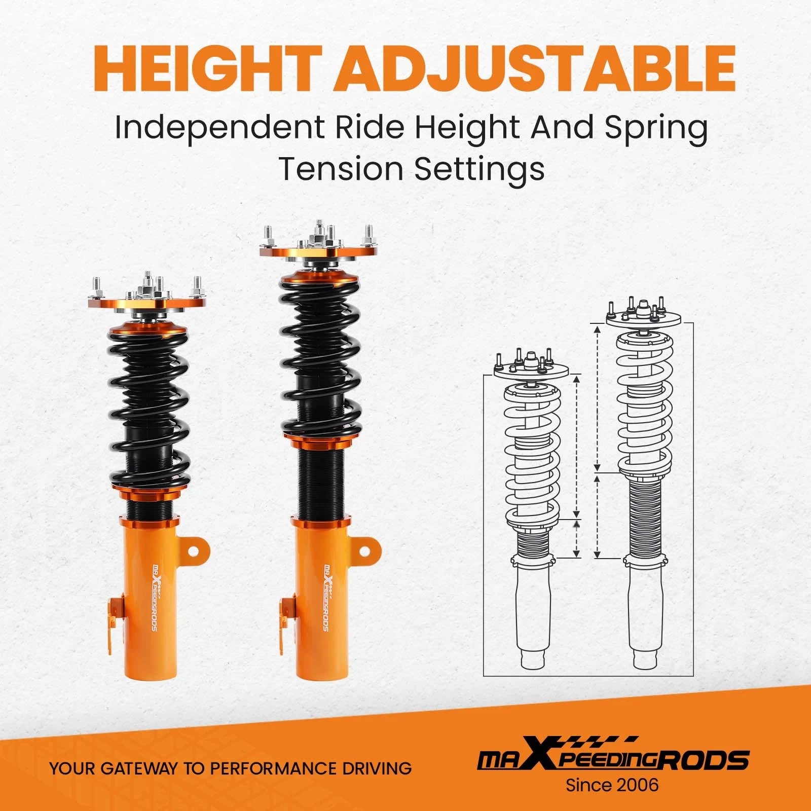 Coilover 24 Way Damping Suspension Kit for Scion TC (2011–2016) AGT20
