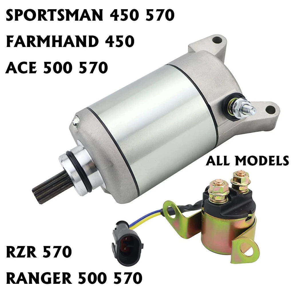 Starter for Polaris Farmhand 450 HD 2x4 (2017) with Relay
