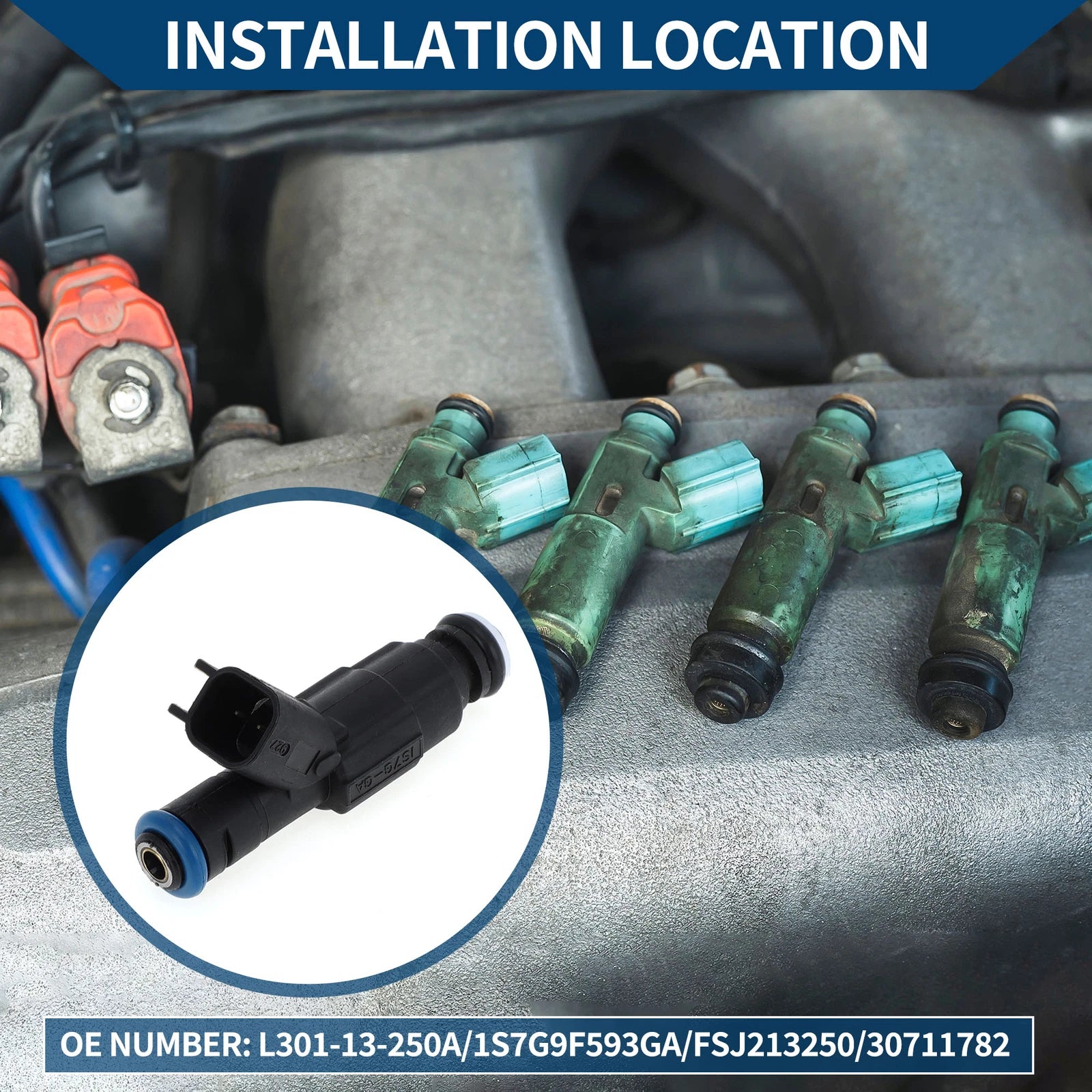 Fuel Injector No.L301-13-250A for Mazda 6 (2002–2007)