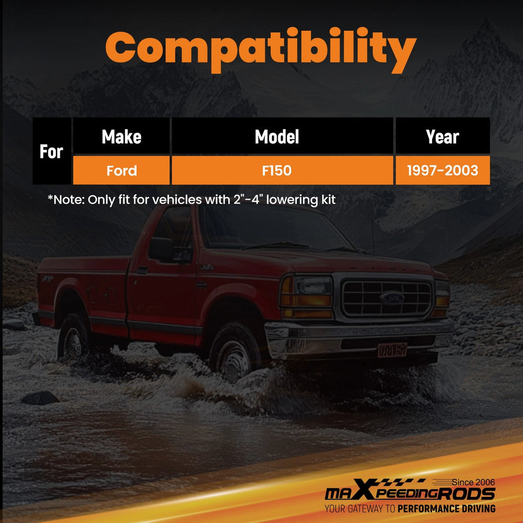 Nitrogen Gas Rear Shocks for Ford F150 (1997–2003) 2-4" Drop Height