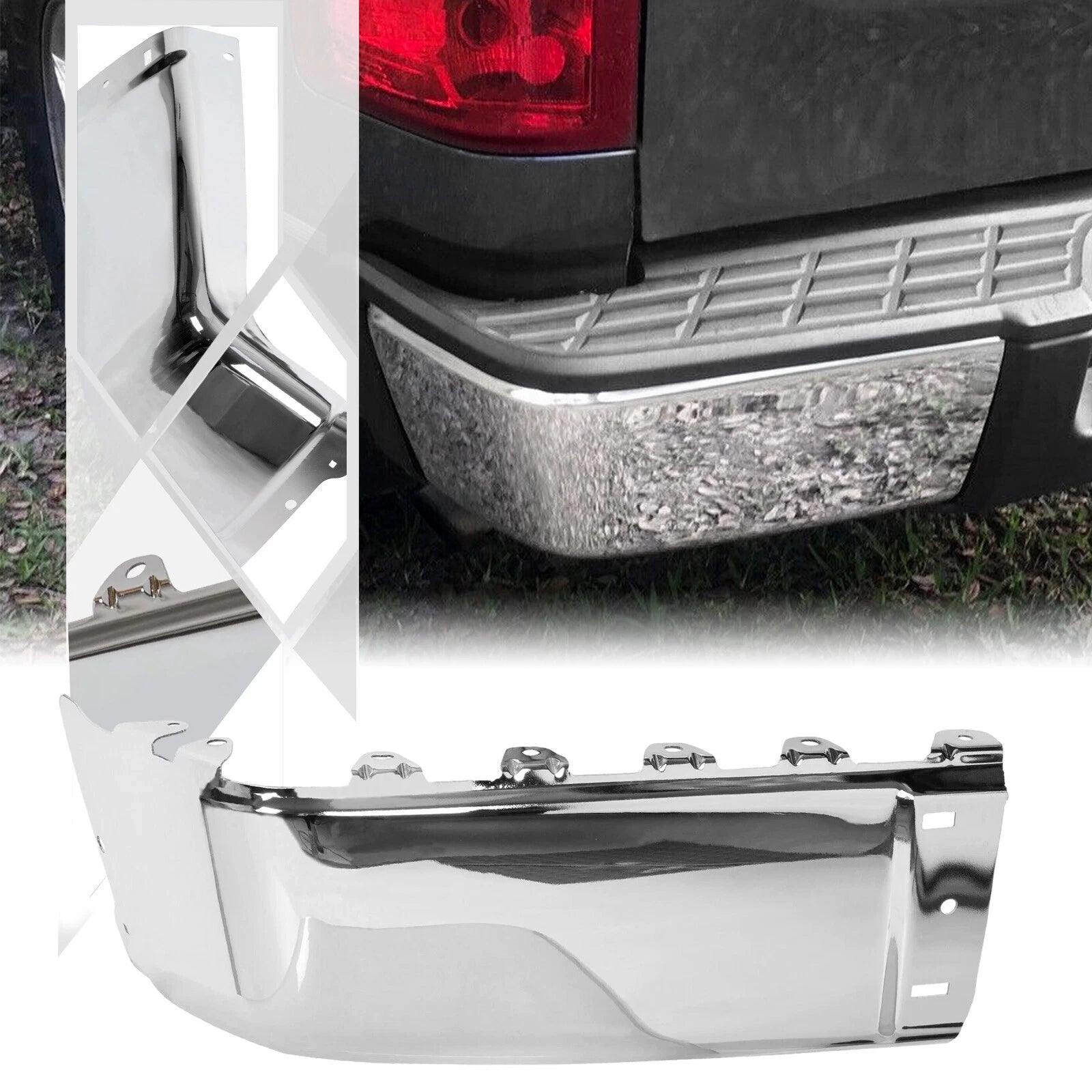 Chrome Bumper End Cap for Chevy Silverado 1500 GMC Sierra 1500 (2007–2013)