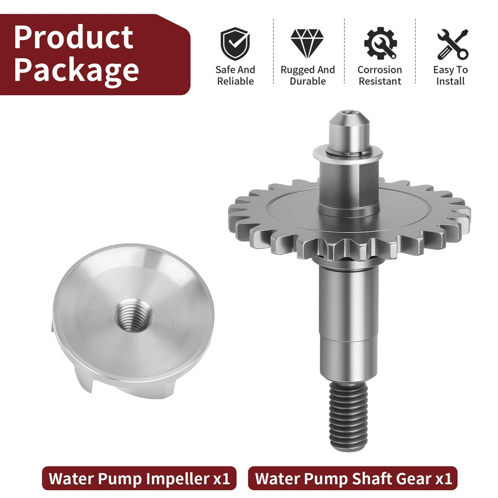 Water Pump Impeller & Shaft & Gear for Yamaha YZ65 YZ85 YZ125 (2018–2023)