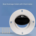 Marine ABS Drain Outlet with One Way Valve for Yacht and Speedboat (N/A)