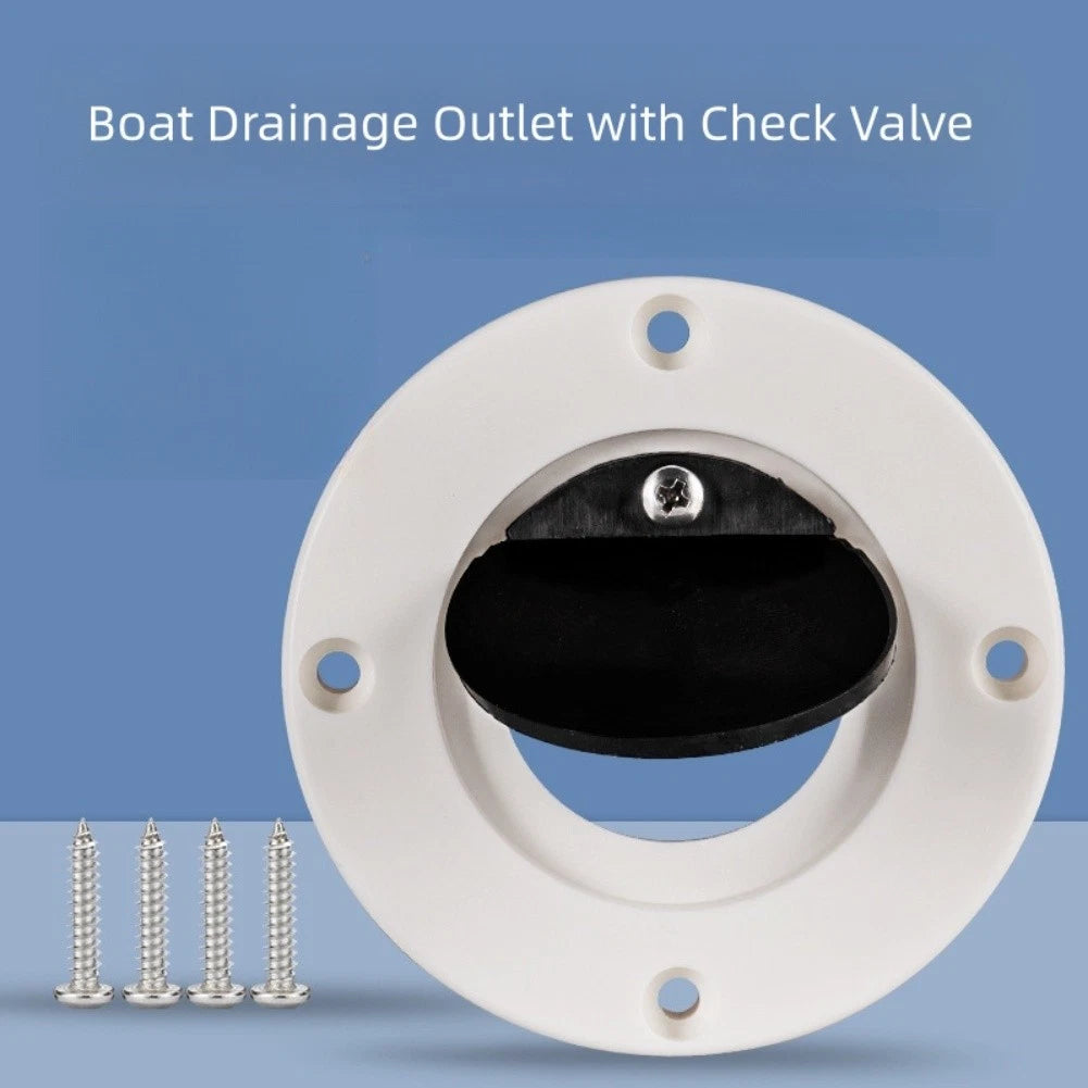 Marine ABS Drain Outlet with One Way Valve for Yacht and Speedboat (N/A)