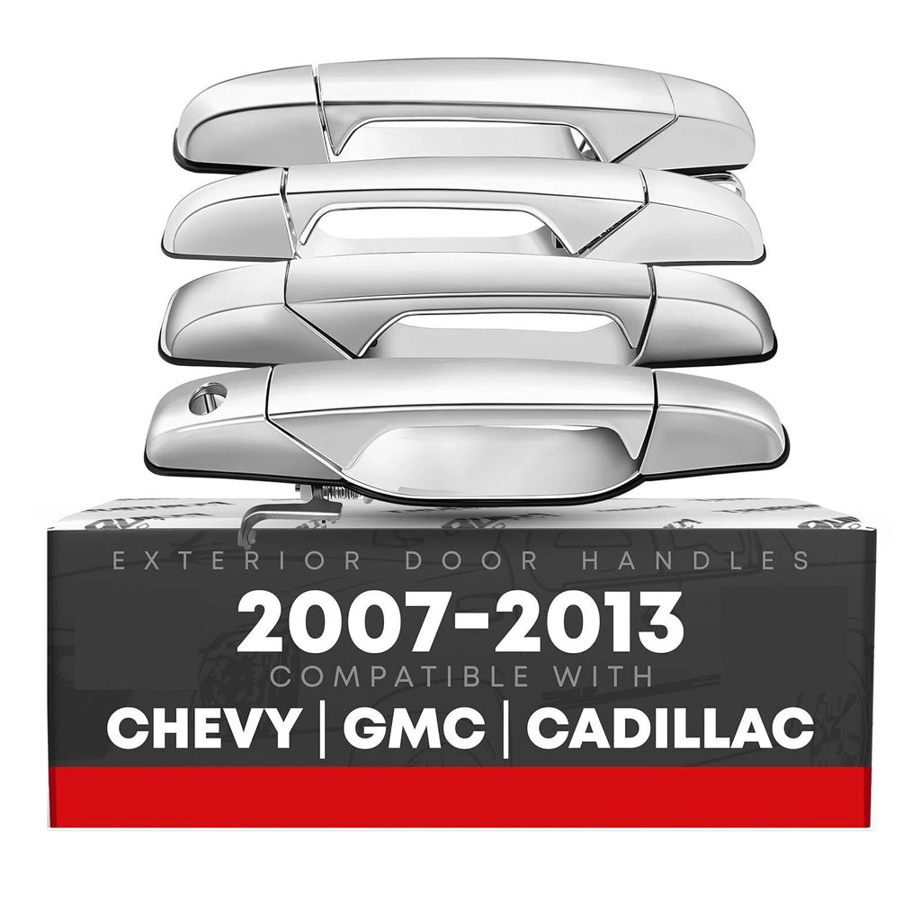 4PCS Door Handle Front Rear for Chevy Silverado Tahoe Sierra Denali (2007–2013)
