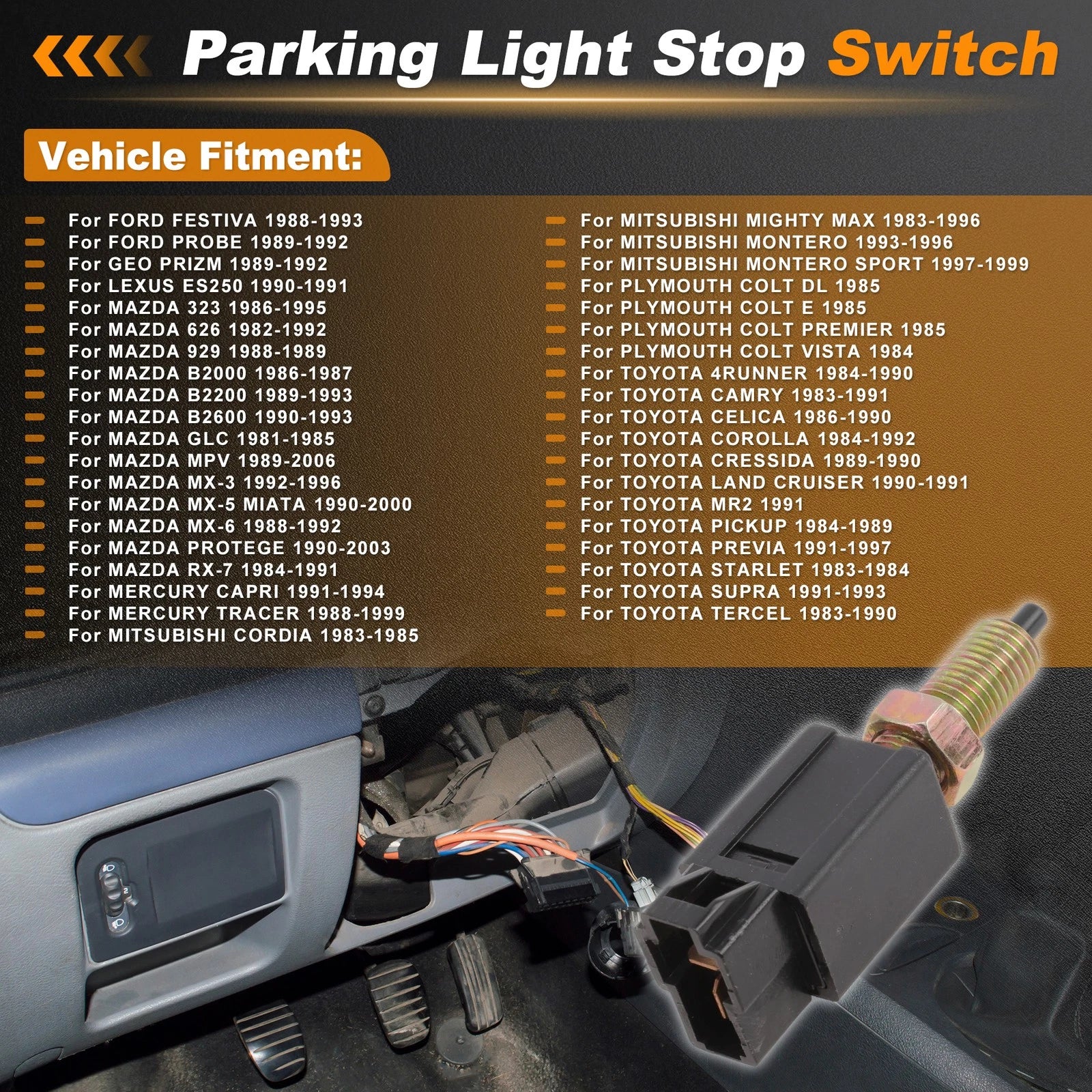 Brake Light Switch for Chevrolet Nova (1985–1988) 12351083