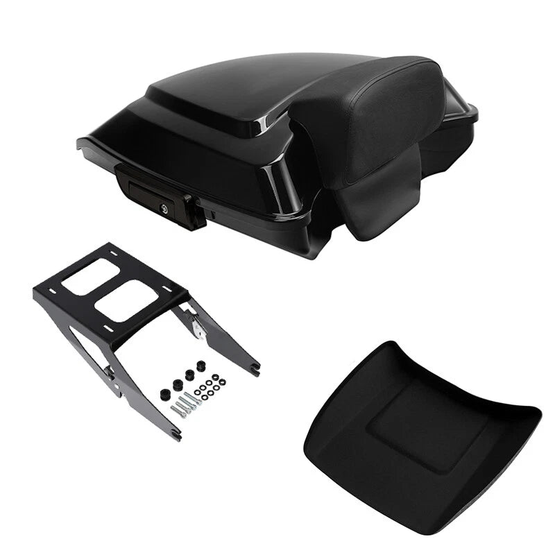 Black Razor Trunk Backrest Mount for Harley Sport Glide (2018–2021)