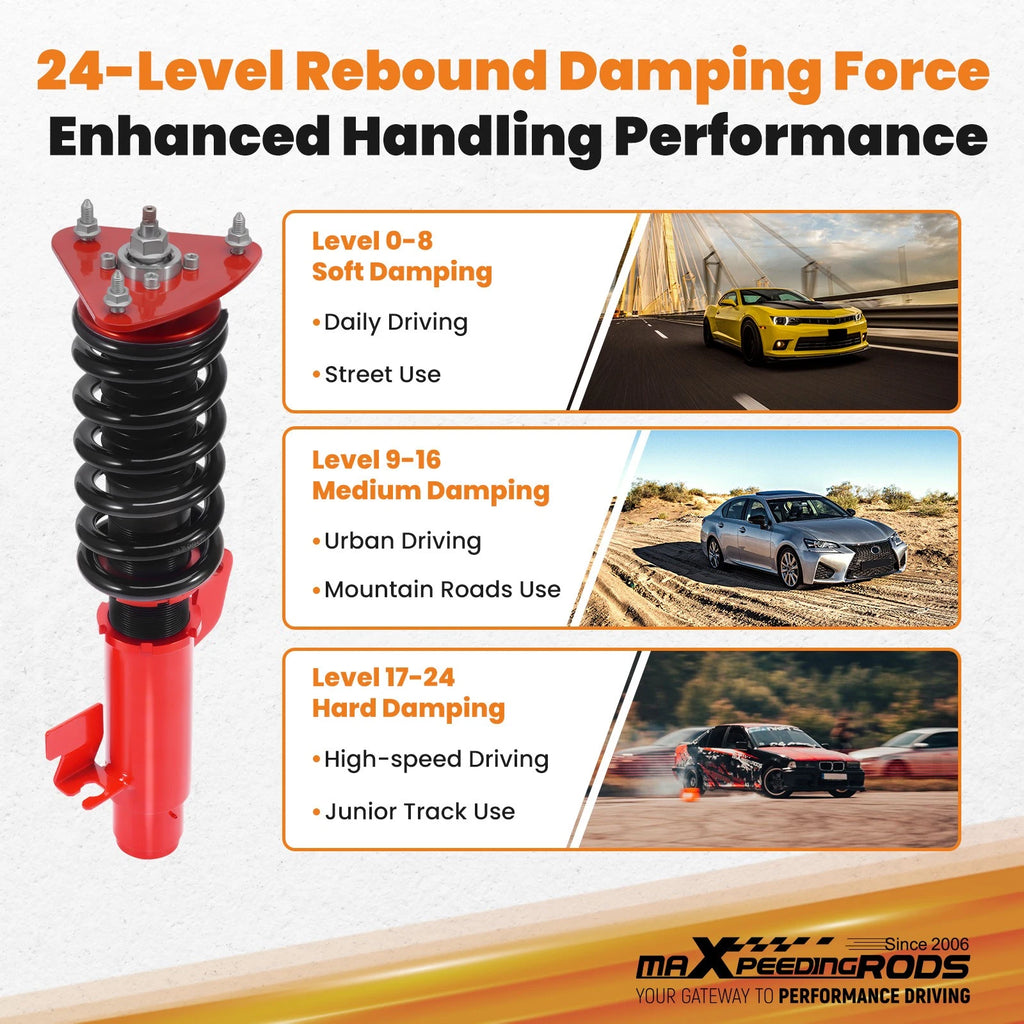 Coilovers Suspension 24-Way Damping for Mazda 3 & Speed 3 (2004-2013)