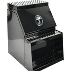 Aluminum Tool Box with Saddle Step for Semi Truck (28"x25"x24")