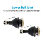 2 Lower Ball Joints for Nissan Navara D22 (1997–2016) 4X4 4WD