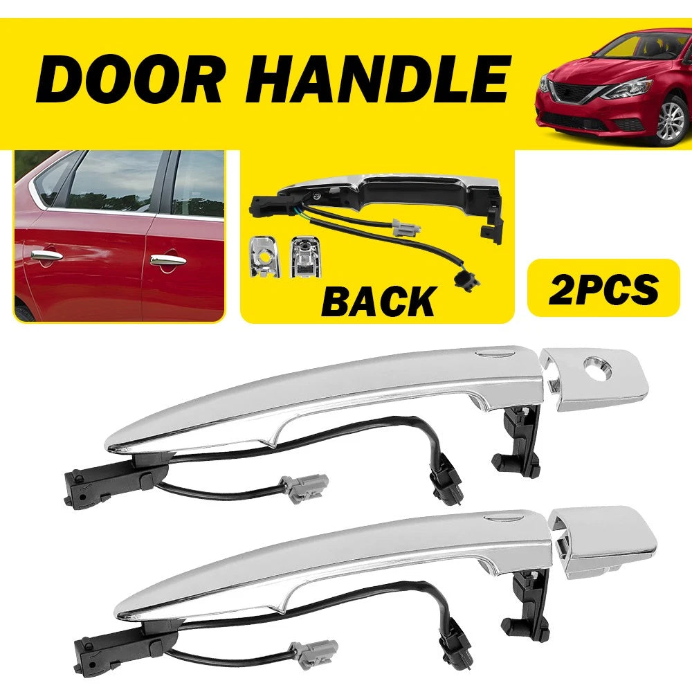 2Pcs Outside Door Handle for Nissan Sentra (2013–2016) FE+S EI