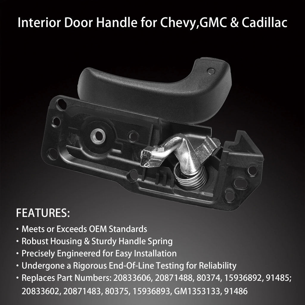 Interior Door Handle Kit for Chevy Silverado Tahoe GMC Sierra (2007–2014)