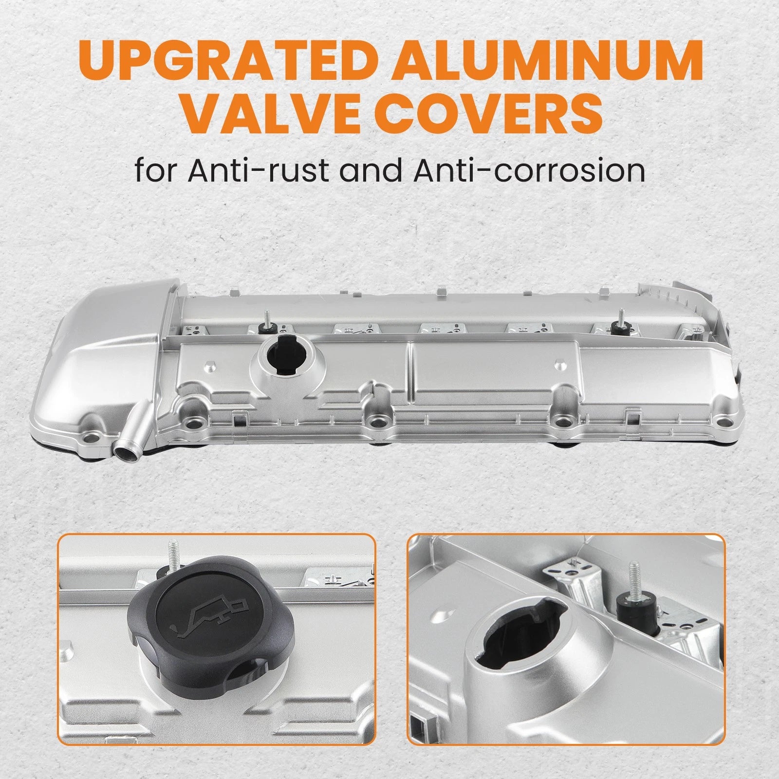Aluminum Valve Cover w/ Gasket for BMW 525i 528i 325i 328i X5 Z3 (1996–2006)