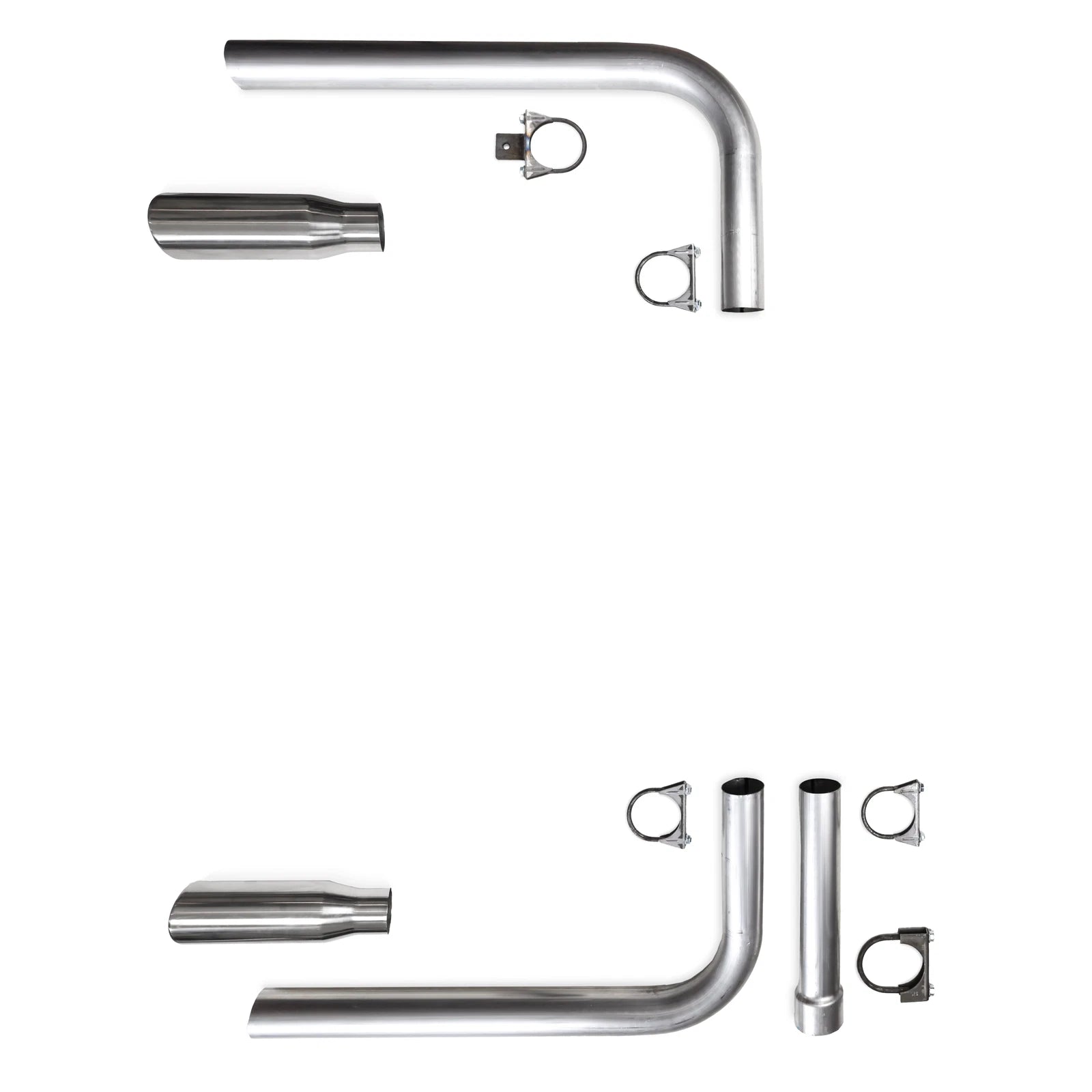 Exhaust System for 82-92 Camaro Firebird (1982–1992) NO MUFFLER Rolled Edge Tips