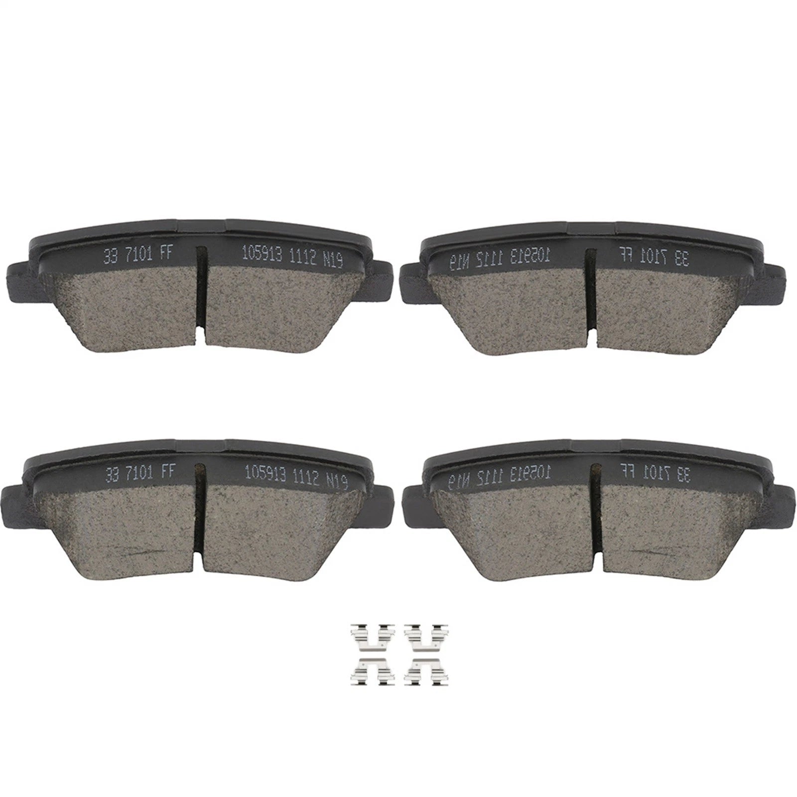 Rear Ceramic Brake Pads for Hyundai Azera Elantra (2010–2011) Kia Soul (2010–2013)